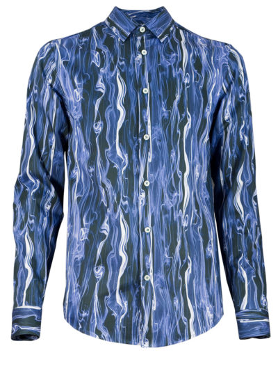 Außergewöhnliches Herrenhemd Blue Smoke - Paul von Alpen - unusual shirt