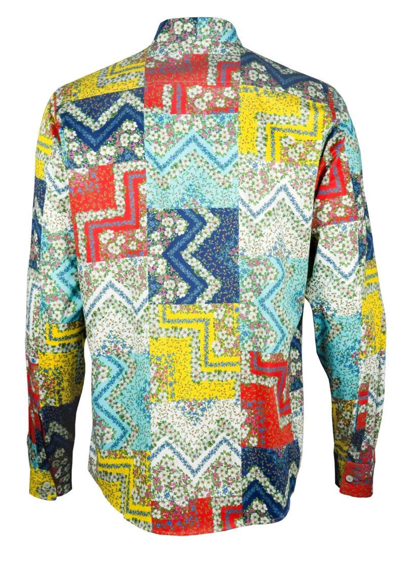 Farbenprächtige Herrenhemd Square Flowers - Paul von Alpen - colorful shirt